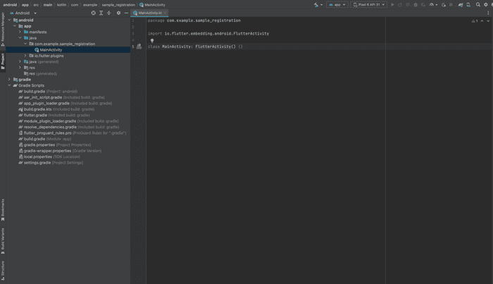 Screenshot of Android Studio showing dependency installation